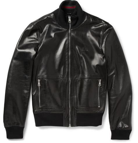 gucci leather jacket mens|dark gucci jackets for men.